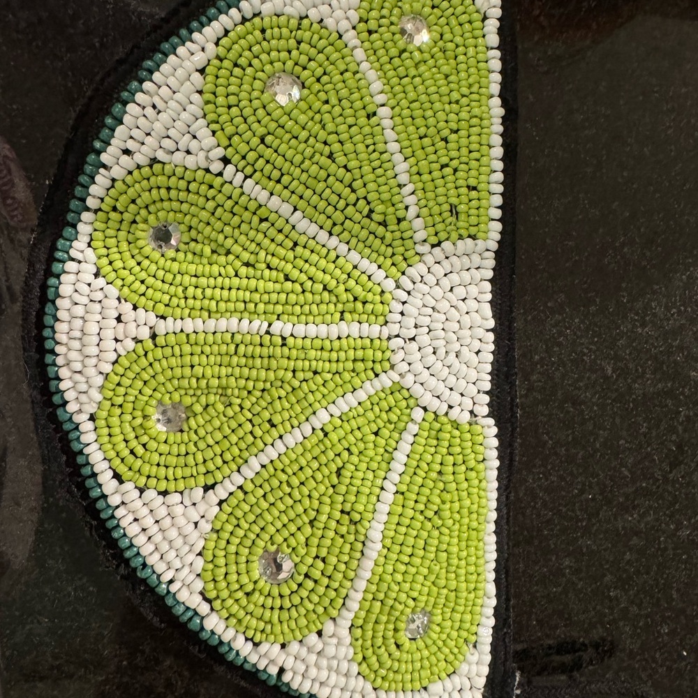 Green Lime Beaded Clutch - Picture 2 of 4